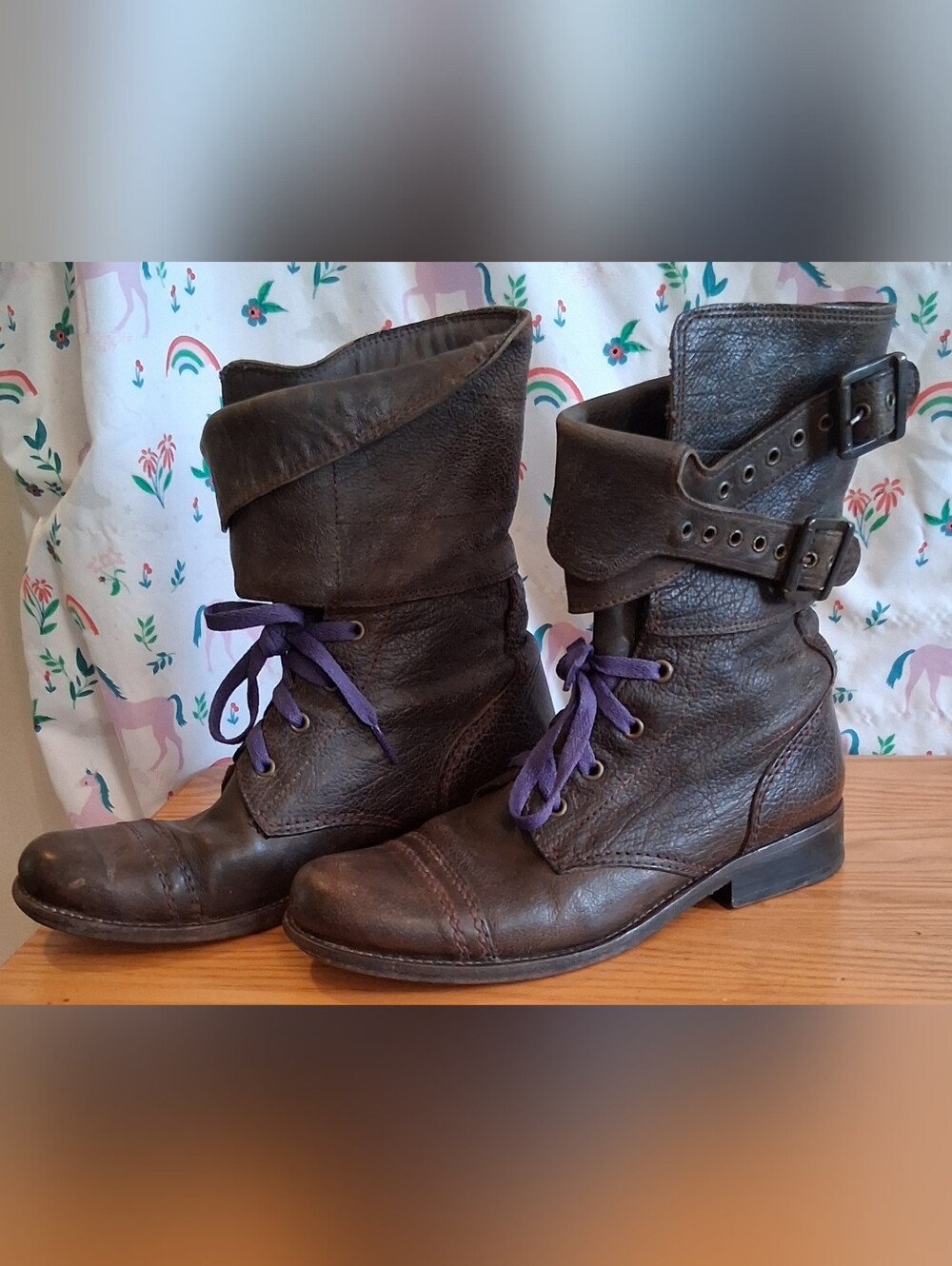 EUC Vintage Y2K All Saints Spitalfield Damisi Moto Combat Boot Shoe SZ 8